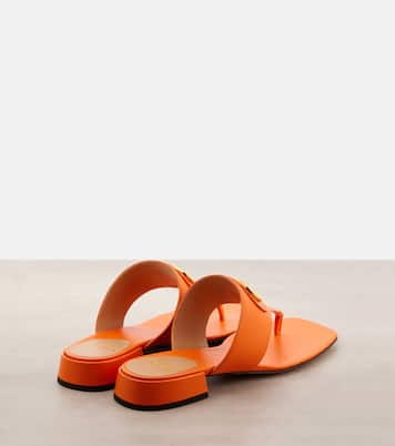 VLogo Signature leather thong sandals | Valentino Garavani