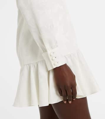 Robe midi en jacquard à fleurs | Alessandra Rich