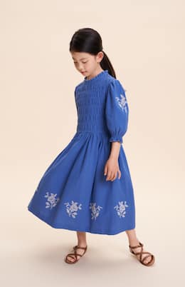 Besticktes Kleid Emmanuelle aus Baumwolle | C'era Una Volta