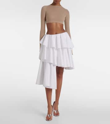 Spiral ruffled miniskirt | Alaïa