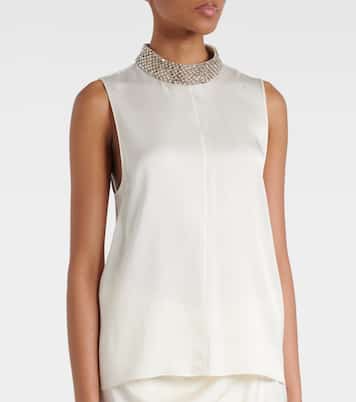 Embellished silk satin top | Tom Ford