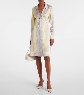 Hemdblusenkleid Medusa Cameo aus Seiden-Twill  | Versace