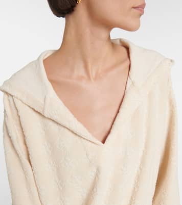 Jacquard cotton-blend terry sweater | Tory Burch