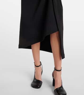 Draped asymmetric jersey midi skirt | Dries Van Noten