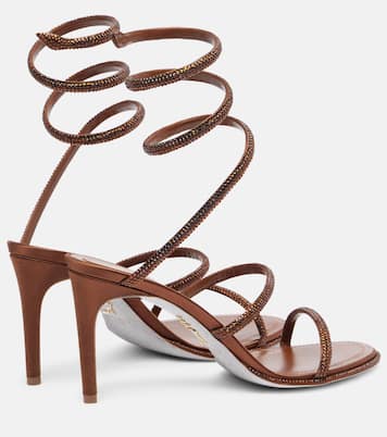 Sandalen Cleo 80 aus Satin mit Kristallen | Rene Caovilla