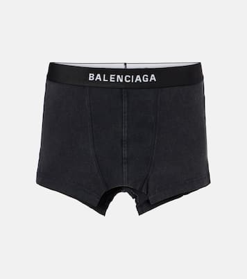 Logo cotton-blend jersey miniskirt | Balenciaga