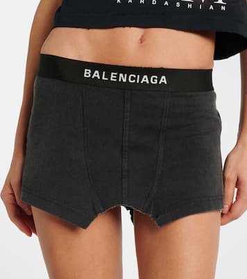 Logo cotton-blend jersey miniskirt | Balenciaga