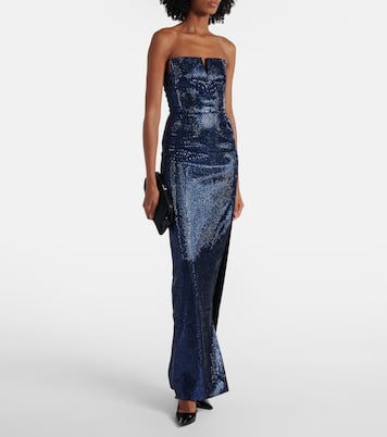 Embellished strapless crêpe gown | Roland Mouret
