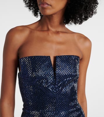 Embellished strapless crêpe gown | Roland Mouret