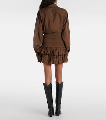 Naomi smocked cotton-blend miniskirt | Marant Etoile