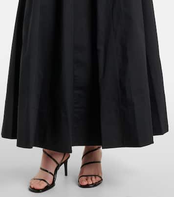 Wells pleated cotton midi dress | Staud