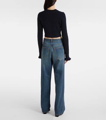 Cropped-Cardigan aus Strick | Alaïa