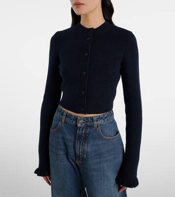 Cropped-Cardigan aus Strick | Alaïa
