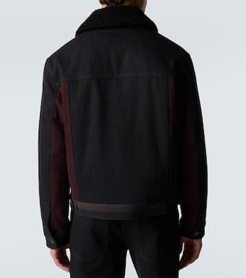 Shearling-trimmed denim blouson jacket | Loewe