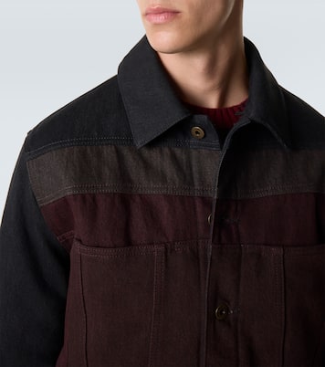 Shearling-trimmed denim blouson jacket | Loewe