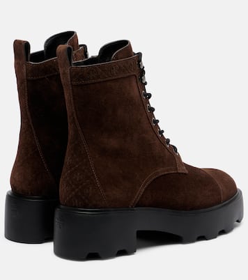 T Monogram suede combat boots | Tory Burch
