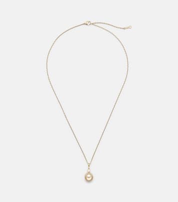 18kt gold necklace with pearl and diamond | Mikimoto