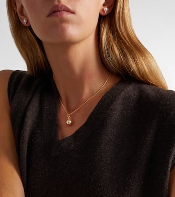 18kt gold necklace with pearl and diamond | Mikimoto