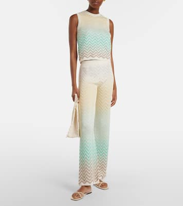 Zigzag cotton-blend flared pants | Missoni