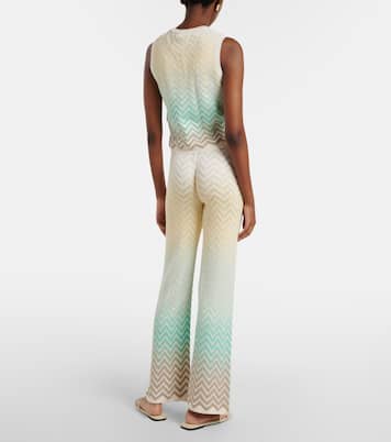 Zigzag cotton-blend flared pants | Missoni