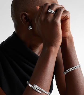 Anello Serpenti Viper in oro bianco 18kt con diamanti | Bvlgari