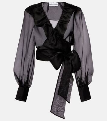 Anjou sheer silk organza blouse | Rebecca Vallance