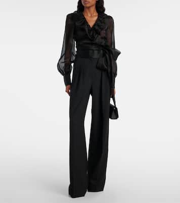 Anjou sheer silk organza blouse | Rebecca Vallance