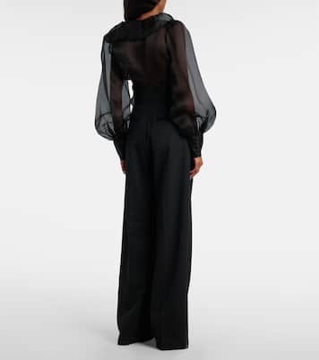 Anjou sheer silk organza blouse | Rebecca Vallance