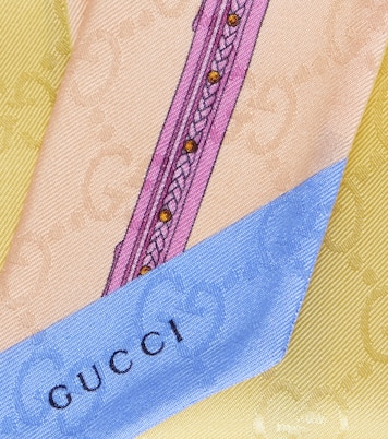 Tuch GG Horsebit aus Seiden-Twill | Gucci