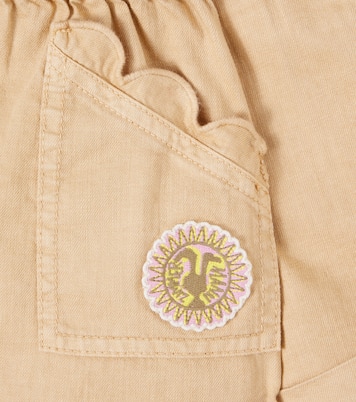 Wanderlust embroidered scalloped denim shorts | Zimmermann Kids