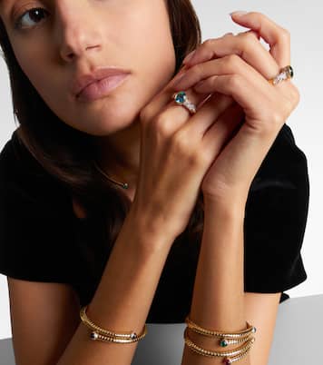 Ring Ondine aus 18kt Gelbgold mit Diamanten und Topas | Marina B