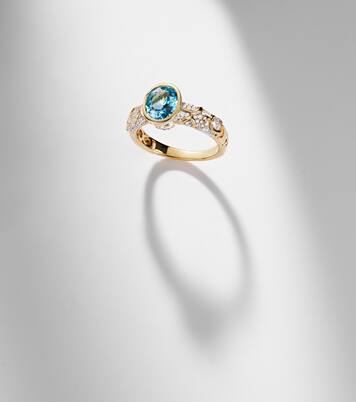 Ring Ondine aus 18kt Gelbgold mit Diamanten und Topas | Marina B