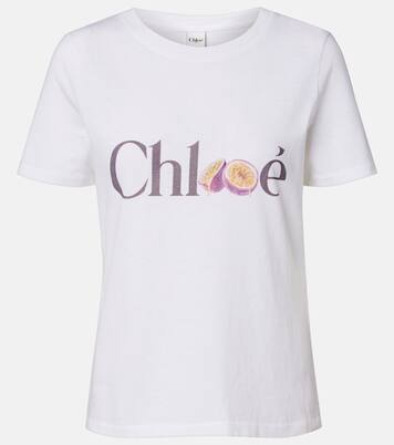 Camiseta de jersey de algodón con logo  | Chloé