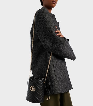 GG Marmont Small leather bucket bag | Gucci