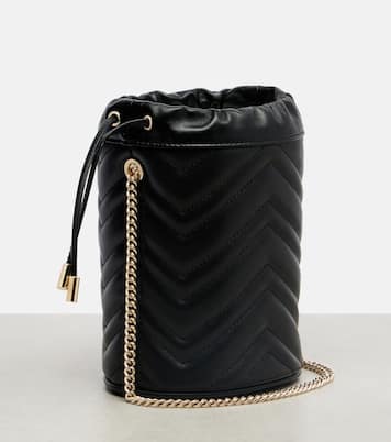 GG Marmont Small leather bucket bag | Gucci