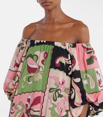 Bedrucktes Maxikleid aus Baumwolle | Adriana Degreas