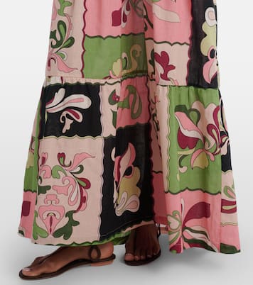 Bedrucktes Maxikleid aus Baumwolle | Adriana Degreas