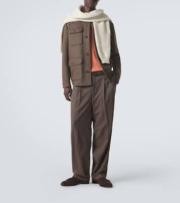 Pantaloni regular Isaac in crêpe di lana vergine | Loro Piana