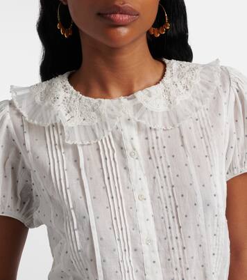 Top Oleta en coton à pois | Dôen