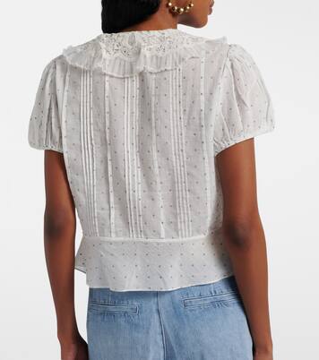 Top Oleta en coton à pois | Dôen