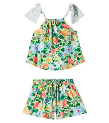 Set Floresceu aus Top und Shorts aus Baumwolle | Fábula