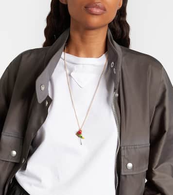 Logo pendant necklace | Prada