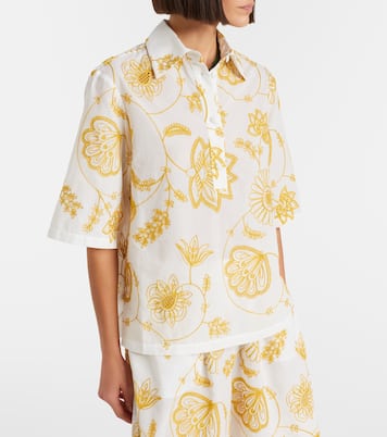 Izana embroidered cotton-blend shirt | Eres