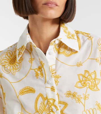 Izana embroidered cotton-blend shirt | Eres
