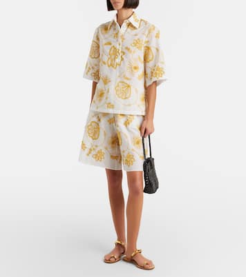 Izana embroidered cotton-blend shirt | Eres