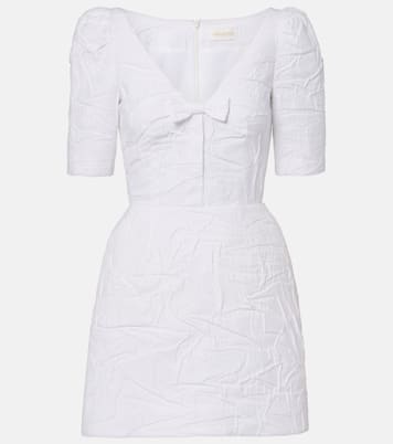 Bow-detail cotton-blend minidress | Shushu/Tong