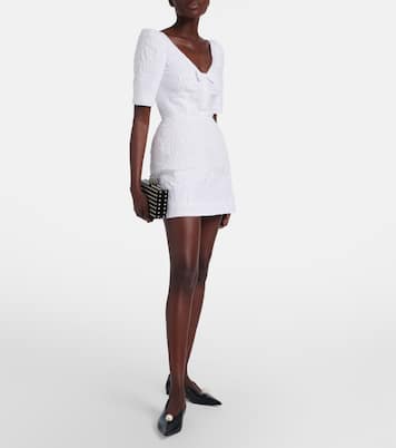 Bow-detail cotton-blend minidress | Shushu/Tong