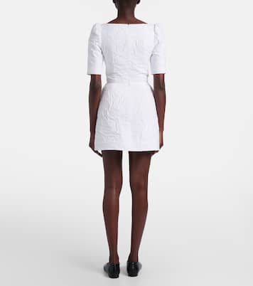 Bow-detail cotton-blend minidress | Shushu/Tong