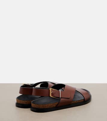 搭扣皮革凉鞋 | The Row