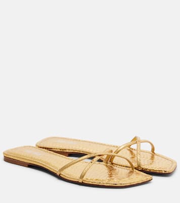 Sandalen Biarritz aus Metallic-Leder | Paris Texas